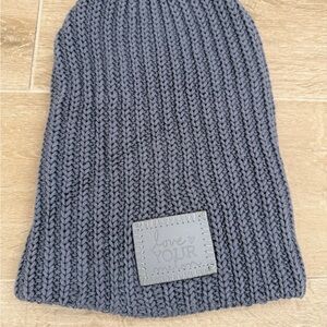 Love Your Melon Slate Grey Knit Beanie